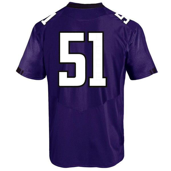 #51 Northwestern Wildcats Under Armour NCAA Replica Football Jersey - Purple 2019