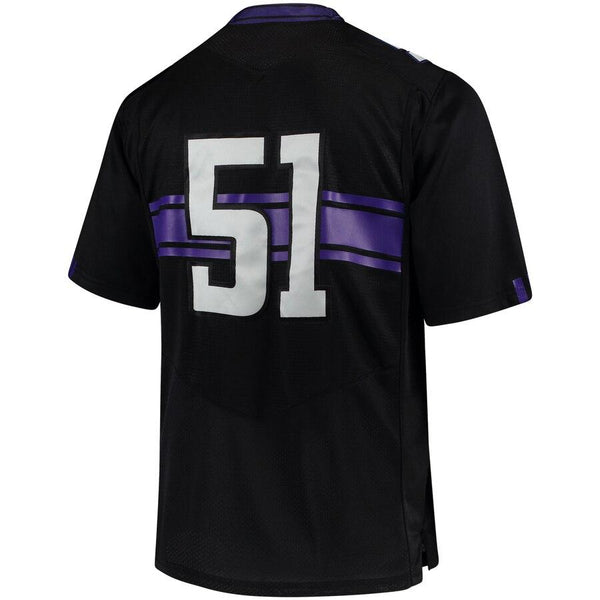 #51 Northwestern Wildcats Under Armour Premier Performance Football Jersey – Black 2019