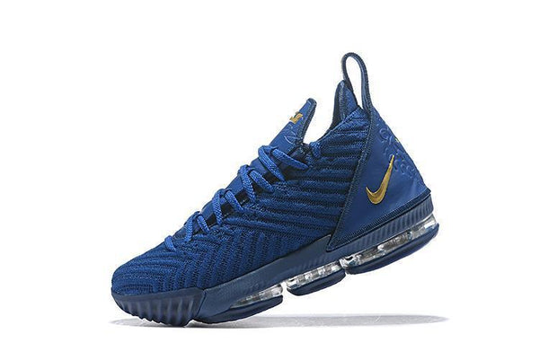 Nike Lebron XVI 16 EP Dark Blue Gold Men Shoes Sale Size US7,8,8.5,9,10,11,12
