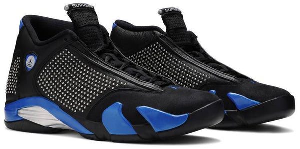 Supreme x Nike Air Jordan 14 Retro SP  'Black Varsity Royal' Sneaker Shoes Sale Men Size 7-13