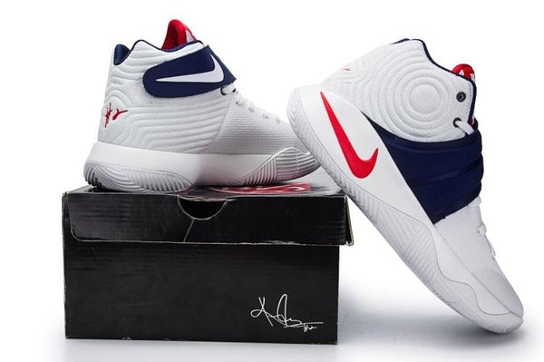 Nike Kyrie 2 USA White Navy Red Men Basketball Shoes Sale Size US 7,8,8.5,9.5,10,11,12