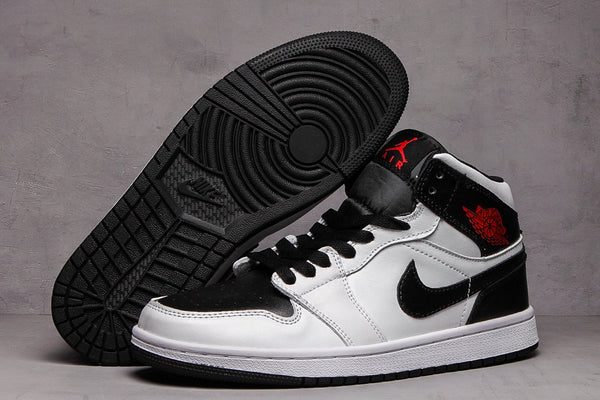 Nike Air Jordan 1 Mid Black White Red Sneaker Shoes Sale Men Size 7-12