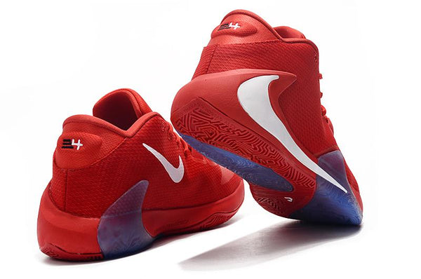 Nike Zoom Freak 1 Red White Basketball Sneaker Shoes Sale Size US 7,8,8.5,9.5,10,11,12
