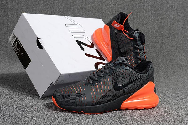 Nike Air Max 270 Black Orange Sneaker Shoes Sale Men Women Size 5.5 - 11
