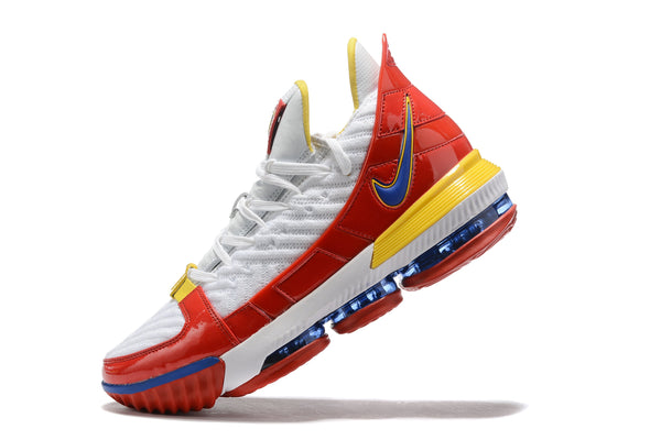 Nike Lebron XVI 16 SB White Red Yellow Sneaker Shoes Sale Men Size 7-13