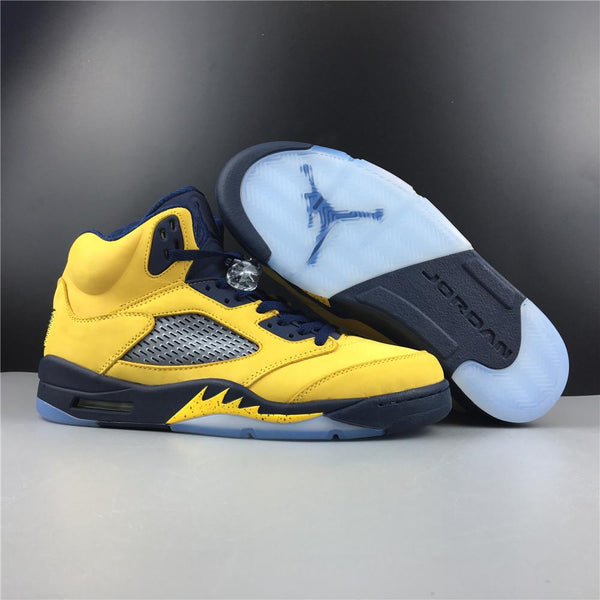 Nike Air Jordan 5 Retro 'Michigan' Men Shoes Sale Sneaker Size US 7, 8, 8.5, 9, 10, 11, 12, 13