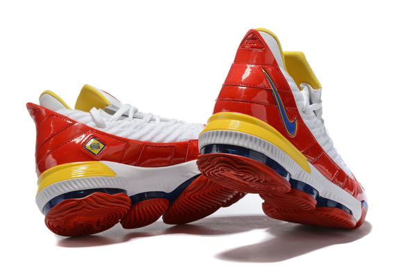 Nike Lebron XVI 16 SB White Red Yellow Sneaker Shoes Sale Men Size 7-13