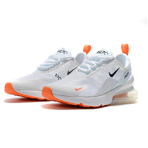 Nike Air Max 270 React White Orange Sneaker Shoes Sale Men Women Size 5.5 - 11