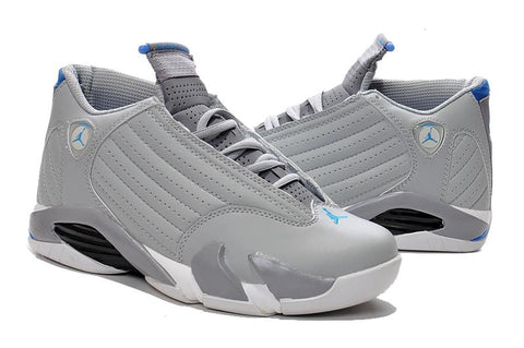 Nike Air Jordan 14 Retro Grey Blue Sneaker Shoes Sale Men Size 7-13