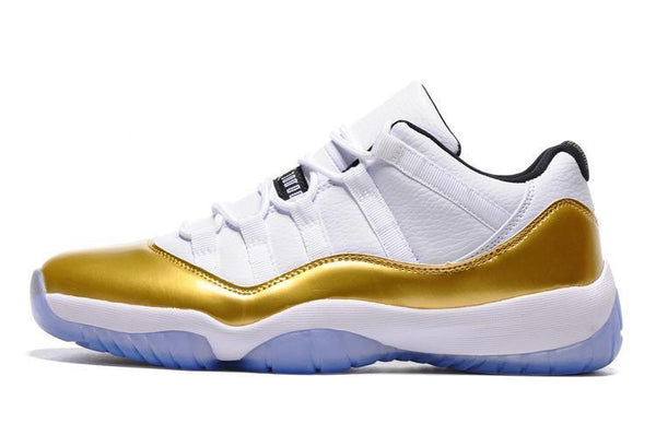 Nike Air Jordan 11 Retro Low White Metallic Gold Coin Basketball Men Size US 7 - 13