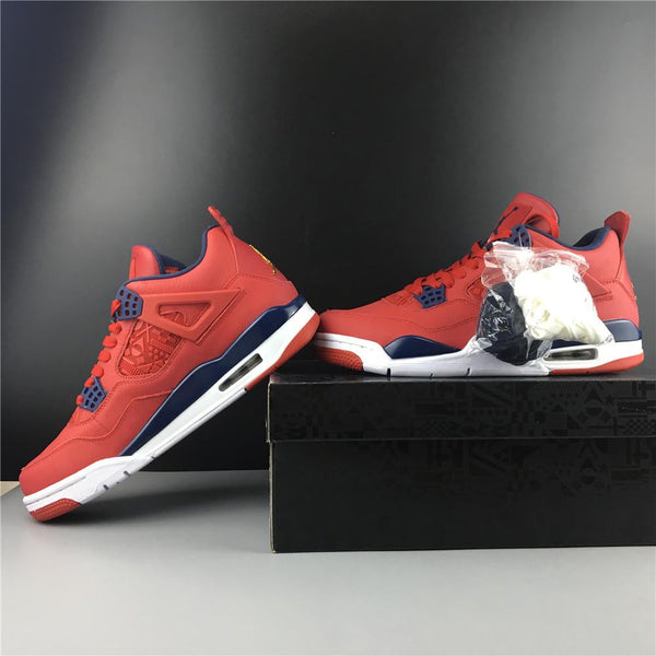 Nike Air Jordan 4 Retro FIBA Gym Red Men Shoes Sale Size US 7, 8, 8.5, 9, 10, 11, 12, 13