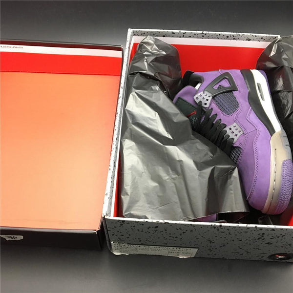 Nike Air Jordan 4 Retro Travis Scott Purple Dynasty Var Red Black Men Shoes Sale Size US 7, 8, 8.5, 9, 10, 11, 12, 13
