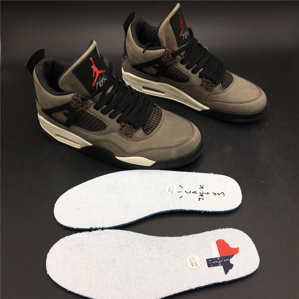 Nike Air Jordan 4 Retro Travis Scott Dark Mocha Sail Cool Grey Vred Men Shoes Sale Size US 7, 8, 8.5, 9, 10, 11, 12, 13