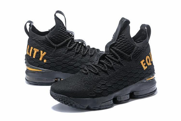 Nike Lebron XV 15 Black Equality Black Men Shoes Sale Size US7,8,8.5,9,10,11,12