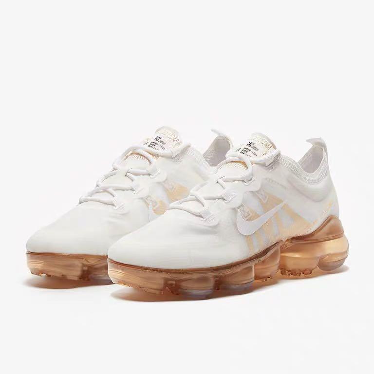 Nike Air Vapormax 2019  'White Gold' Shoes Sneakers Men Women Sale Size US 7, 8, 8.5, 9, 10, 11