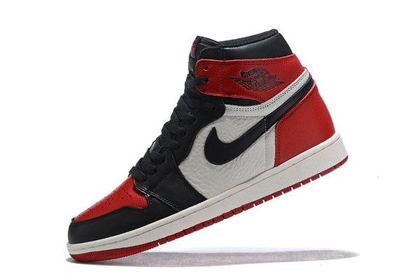 Nike Air Jordan 1 Retro High OG 'Bred Toe' Red White Black Sneaker Shoes Sale Men Size 7-12