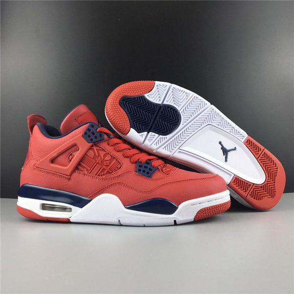 Nike Air Jordan 4 Retro FIBA Gym Red Men Shoes Sale Size US 7, 8, 8.5, 9, 10, 11, 12, 13