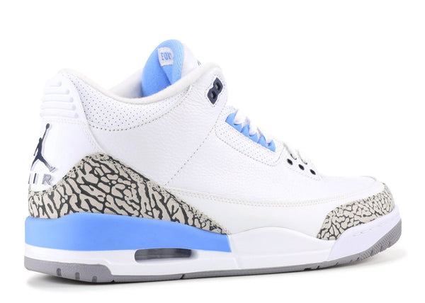 Nike Air Jordan 3 Retro UNC Men Shoes Sale Size US 7, 8, 8.5, 9, 10, 11, 12, 13