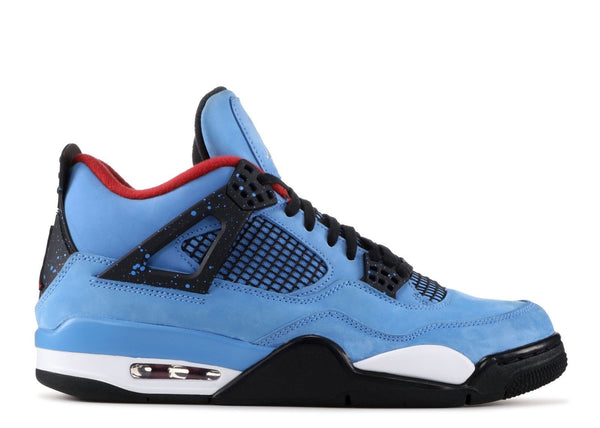 Nike Air Jordan 4 Retro Travis Scott "CACTUS JACK" Houston Oilers Blue Men Shoes Sale Size US 7, 8, 8.5, 9, 10, 11, 12, 13