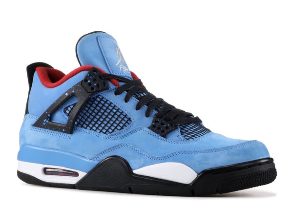 Nike Air Jordan 4 Retro Travis Scott "CACTUS JACK" Houston Oilers Blue Men Shoes Sale Size US 7, 8, 8.5, 9, 10, 11, 12, 13