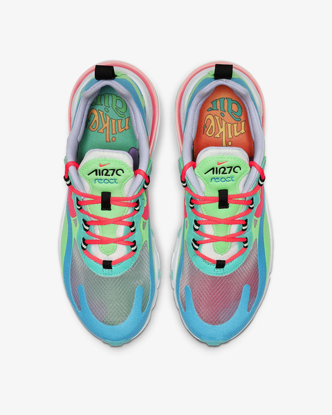 Nike Air Max 270 React 'Electro Green Lagoon' Sneaker Shoes Sale Men Size 5.5 - 11
