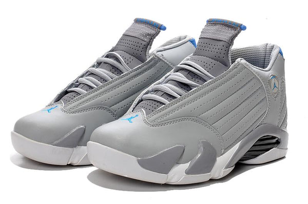 Nike Air Jordan 14 Retro Grey Blue Sneaker Shoes Sale Men Size 7-13