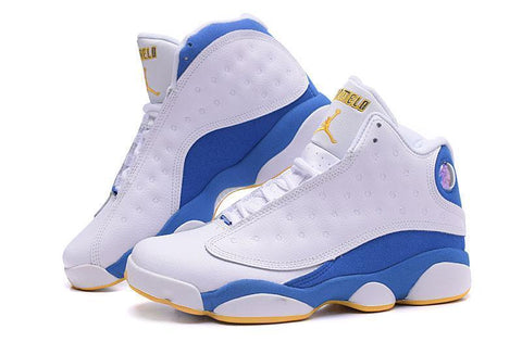 Nike Air Jordan Men 13 Retro White/Blue/Yellow Basketball Men Size US 7 - 13