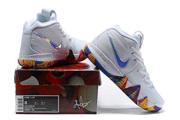 Nike Kyrie 4 "NCAA TOURNAMENT" White Men Basketball Shoes Sale Size US 7,8,8.5,9.5,10,11,12