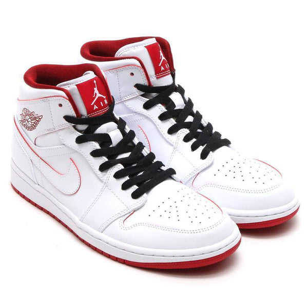 Nike Air Jordan 1 Mid White Red  Shoes Basketball Men Size US 7 - 13