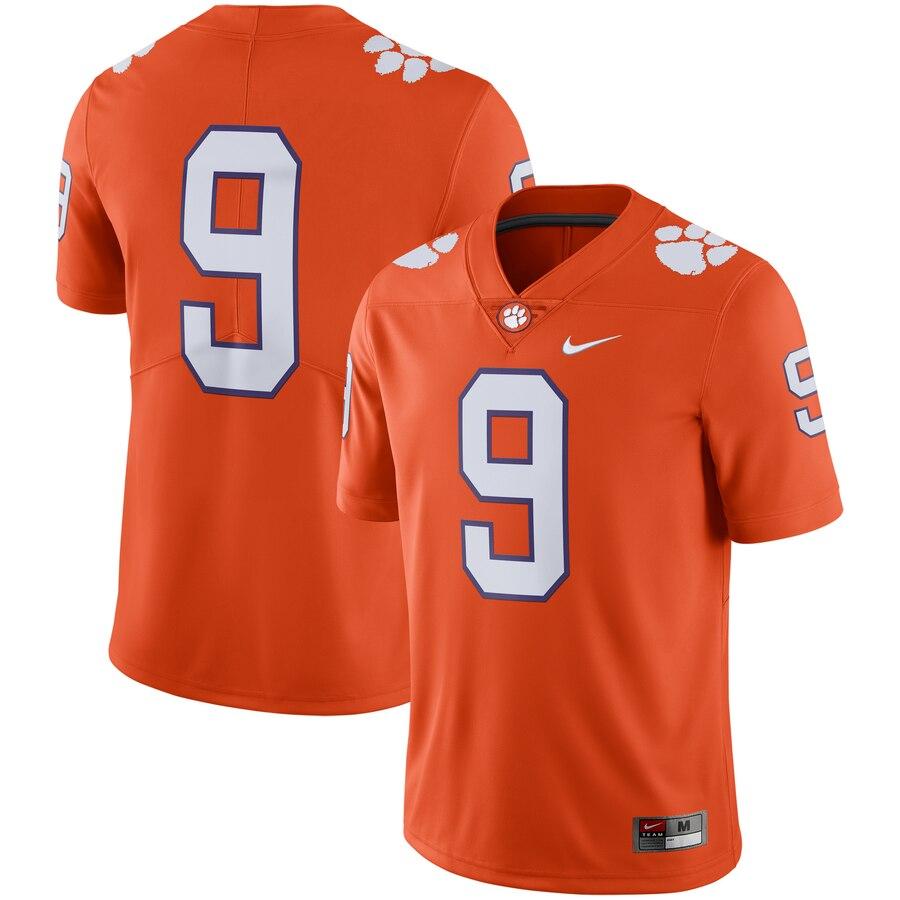 #9 Clemson Tigers Team Color Limited Football Jersey – Orange 2019