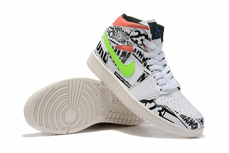 Nike Air Jordan 1 Mid SE 'Over-Print Logos' Sneaker Shoes Sale Men Size 7-12