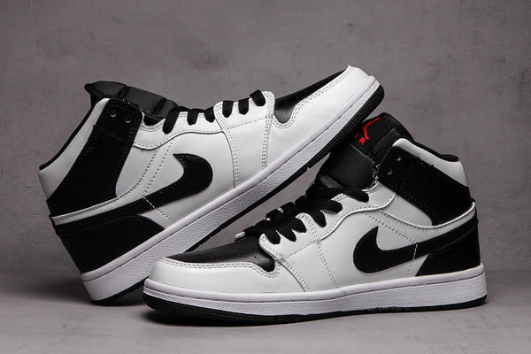 Nike Air Jordan 1 Mid Black White Red Sneaker Shoes Sale Men Size 7-12