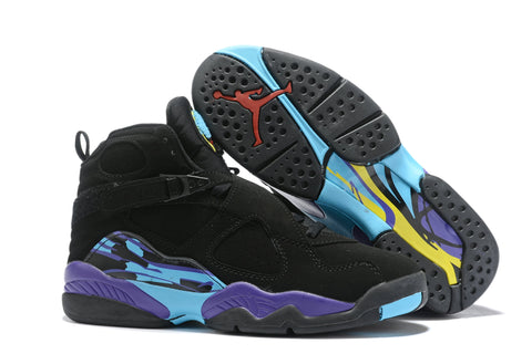 Air Jordan 8 Retro 'Aqua' 2015 Black Sneaker Shoes Sale Men Size 8-13