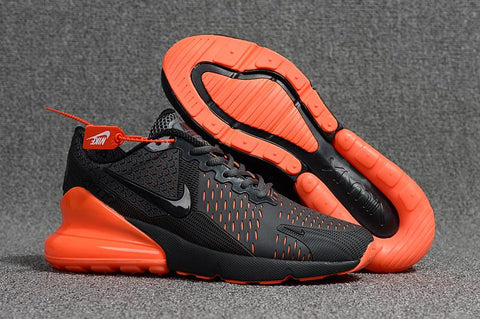 Nike Air Max 270 Black Orange Sneaker Shoes Sale Men Women Size 5.5 - 11