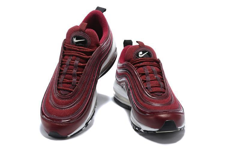 Nike Air Max 97 Wine Red White Shoes Sale Men Size US 7, 8, 8.5, 9, 10, 11