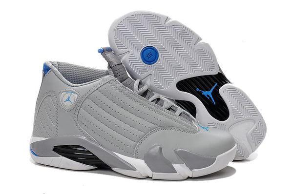 Nike Air Jordan 14 Retro Grey Blue Sneaker Shoes Sale Men Size 7-13