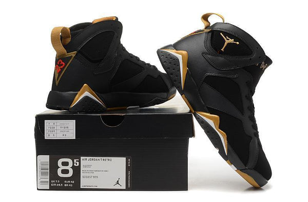 Nike Air Jordan 7 Black Gold Shoes Basketball Men Size US 7 - 13