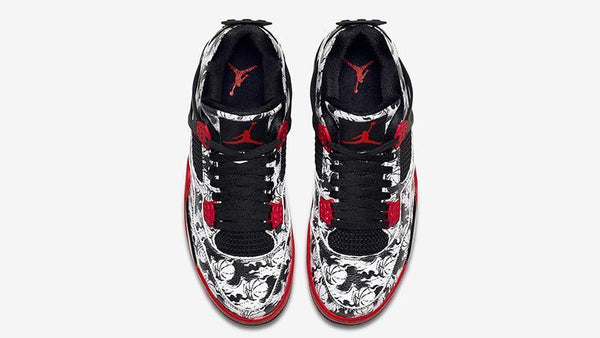 Nike Air Jordan 4 Tatoos Black White Red Basketball Men Size US 7 - 13