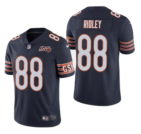 Men's Chicago Bears #88 Riley Ridley 100th Season Limited Jersey - Navy