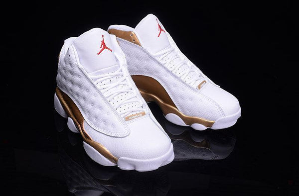 Nike Air Jordan Men 13 Retro White/Gold Basketball Men Size US 7 - 13