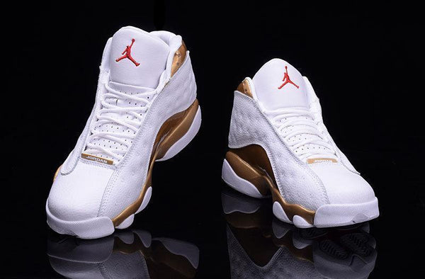 Nike Air Jordan Men 13 Retro White/Gold Basketball Men Size US 7 - 13