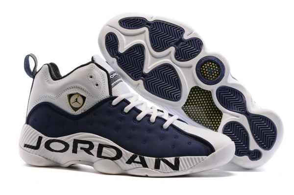 Nike Air Jordan Jumpman Team II White/Navy/Black Shoes Basketball Men Size US 7 - 13
