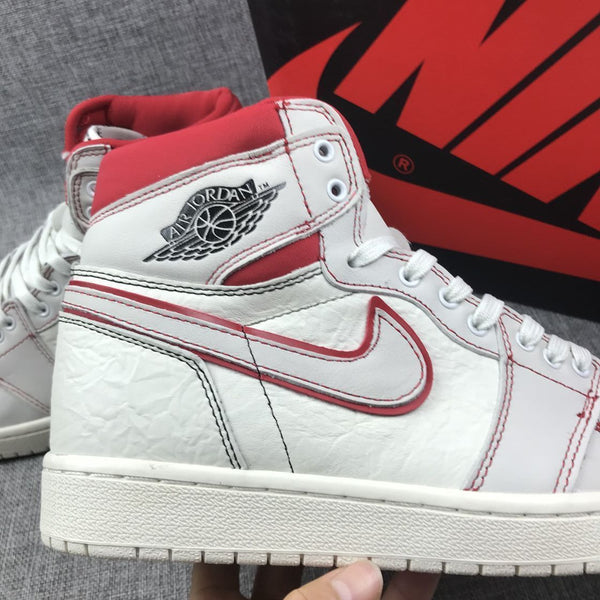 Nike Air Jordan 1 High Retro OG White Red Shoes Basketball Men Size US 7 - 13