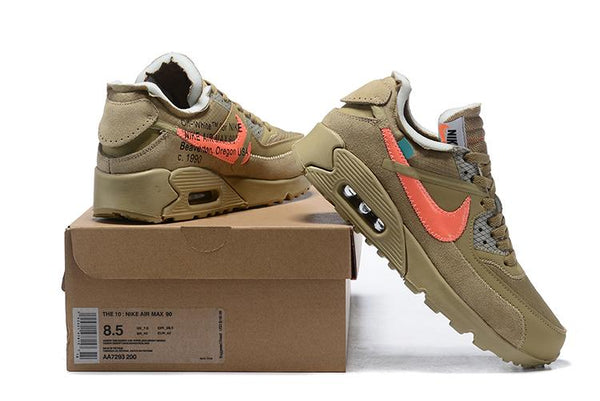 OFF-WHITE x Nike Air Max 90 'Desert Ore' Shoes Sneaker Sale Men Size US 7, 8, 8.5, 9, 10, 11