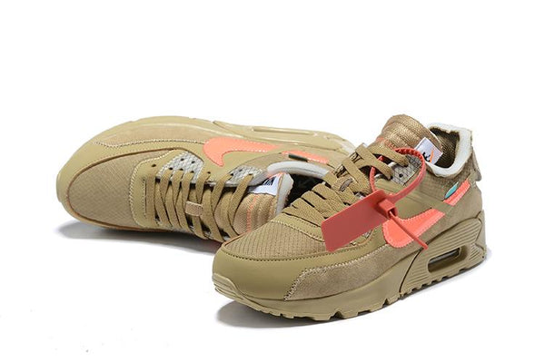 OFF-WHITE x Nike Air Max 90 'Desert Ore' Shoes Sneaker Sale Men Size US 7, 8, 8.5, 9, 10, 11