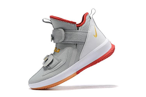 Nike Lebron Soldier XIII 13 Grey White Men Sneaker Shoes Sale Size US7,8,8.5,9,10,11,12