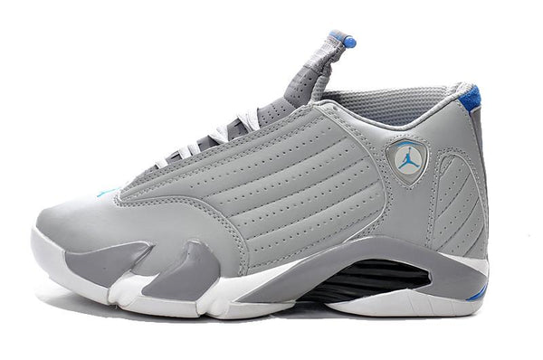 Nike Air Jordan 14 Retro Grey Blue Sneaker Shoes Sale Men Size 7-13