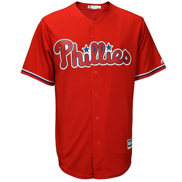 Aaron Nola Philadelphia Phillies Majestic Official Cool Base Player Jersey - Scarlet 2019