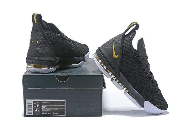 Nike Lebron XVI 16 EP Black Gold Men Shoes Sale Size US7,8,8.5,9,10,11,12