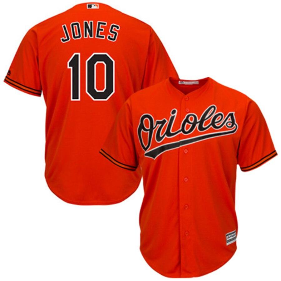 Adam Jones Baltimore Orioles Majestic Cool Base Player Jersey - Orange 2019